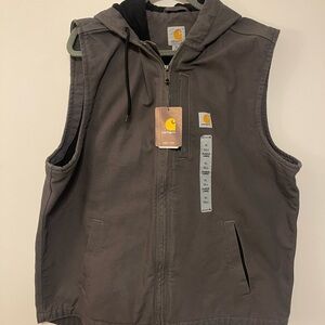 Carhartt Brown Hooded Vest